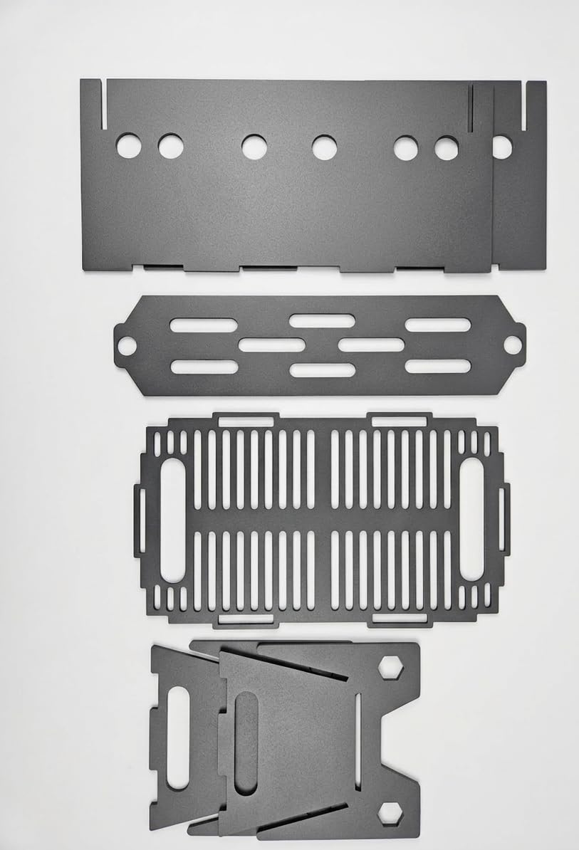 Folding, portable grill - garden/gift/may day/lake/fish metal. Quick assembly