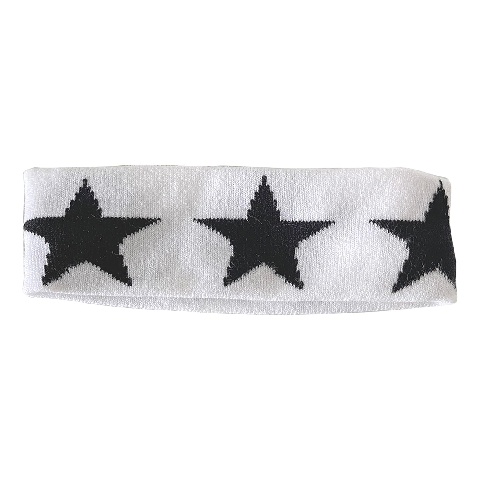 Fentency Knitted Star Pattern Headband for Women Elastic Bandeau Sports Headwrap Sweat Absorb Nonslip Stretchy Workout Hairband