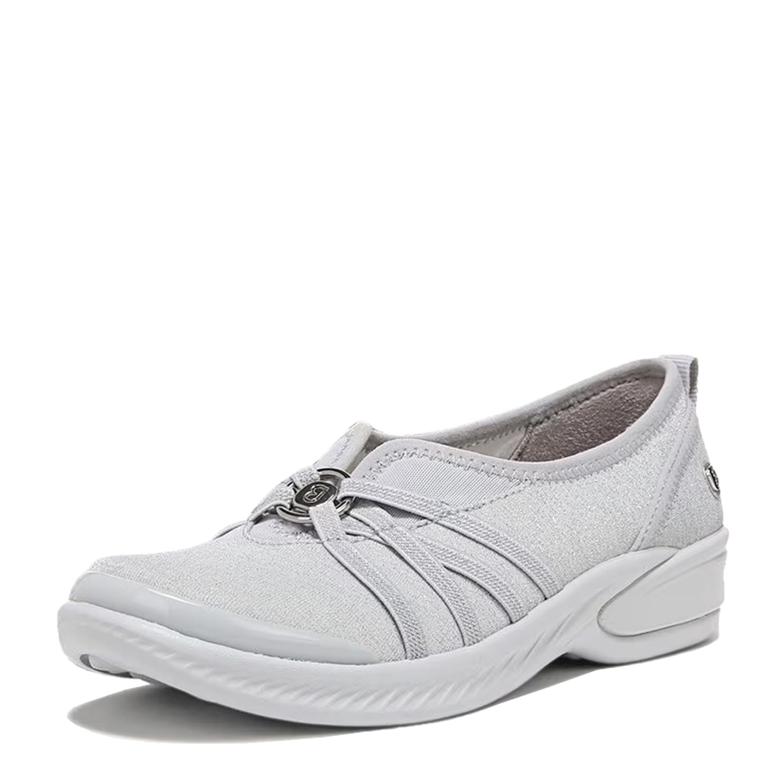 BZees Damen Nischen-Slipper Ballerinas, Silber/Glitzer, 41 EU