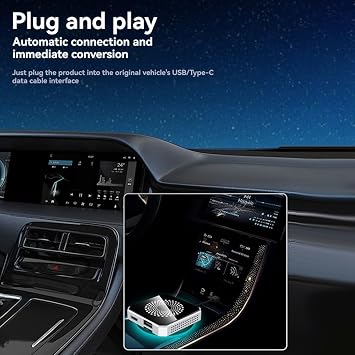 Wireless Carplay to Android AI Box, Carplay/Android Auto to Android 13, Support Split Screen Interaction by HD Port A