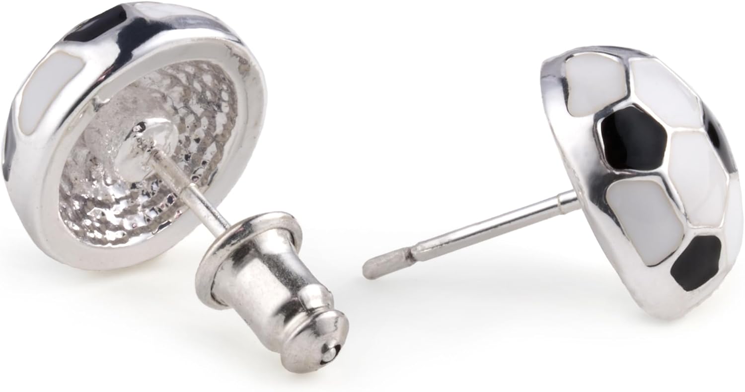 Soccer Earrings - Enamel Studs | Fun Gift for Moms, Players & Fans - Image 2