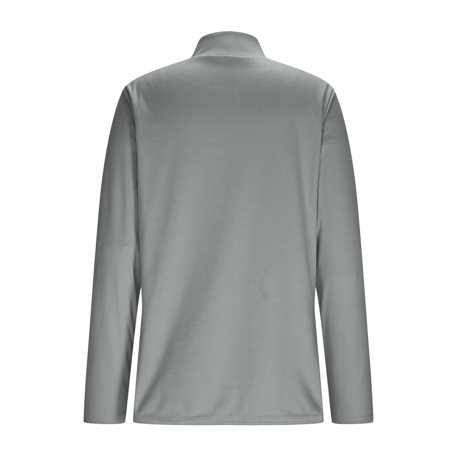 Camiseta Mujer Manga Larga Original Tops de Cuello Alto Primavera Otoño Color Sólido Sueltos Jersey T-Shirt Camisetas Basicas Pullover Deporte Fiesta Cómodo Casual Camisetas Interior Diario