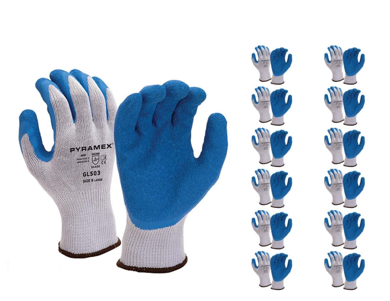 Pyramex GL503S Crinkle Latex 10g Knit Liner - Small Small