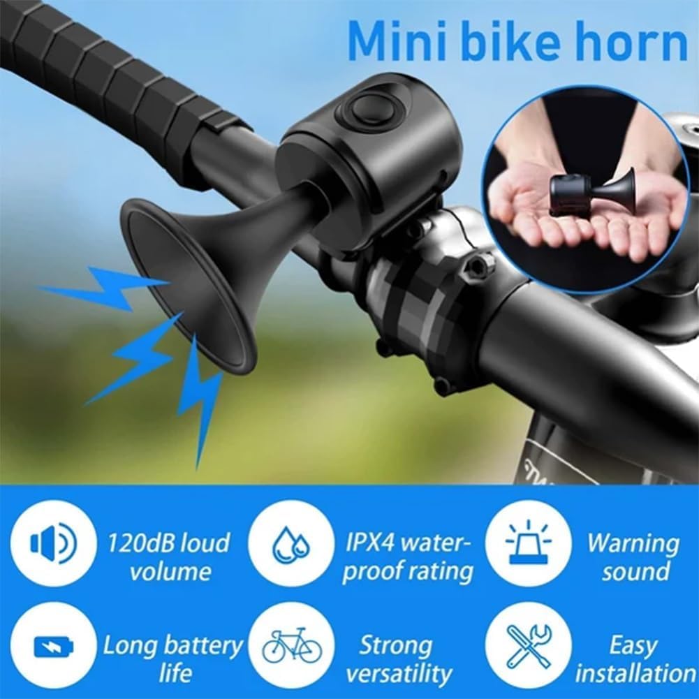 Mini corno elettrico del veicolo, Corno elettrico della bici, Campanello della bici per bambini, Corno della bici per adulti, Accessori per mountain bike Corno elettrico, Campana classica per
