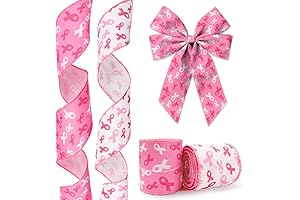 Breast Cancer Awareness Ribbons for Decoration - Hying 2 Rolls of Wired...