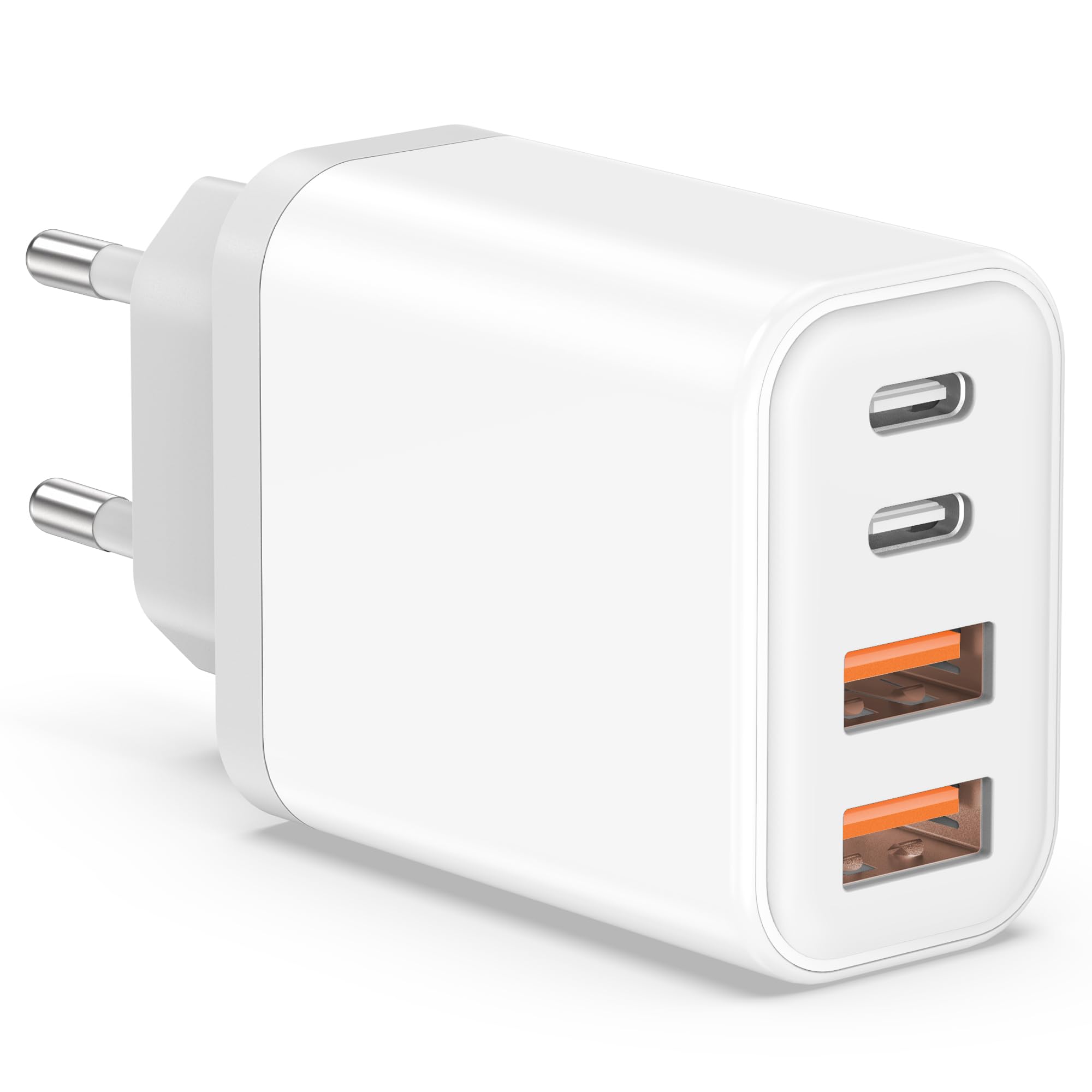Caricatore USB C Alimentatore - 45W Presa Rapido Replacement for iPhone 16 15 14 13 12 11 Pro Max Plus Mini SE 2020 XS XR,Pad,4-Port USB C Spina Caricabatterie Carica Batterie USBC Cellulare