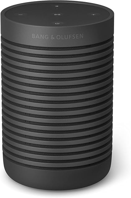 Bang & Olufsen Beosound Explore - Wireless Portable Bluetooth Speaker with USB-C Charging Cable, IP67 Dustproof and Waterproof Speaker for Outdoors, Home and Travel - Black Anthracite