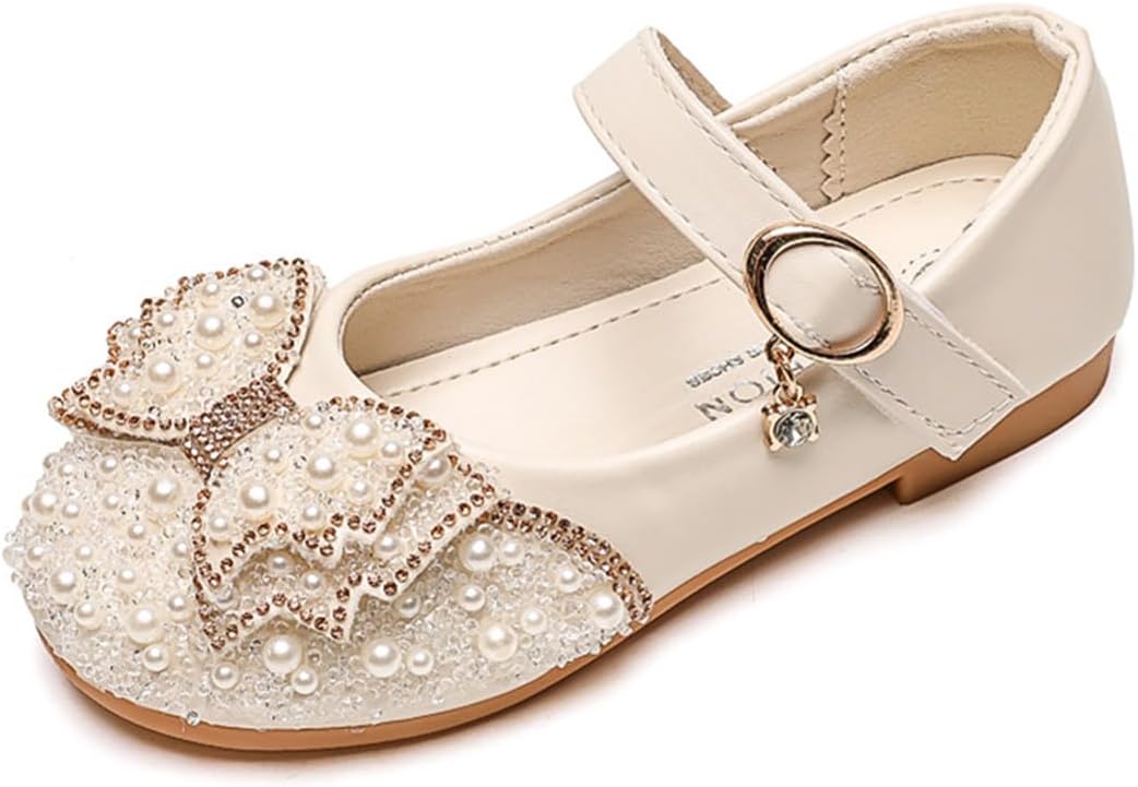 BININBOX Toddler Little Girls Mary Jane Princess Ballet Flats Shoes Wedding Party School Dress Shoes