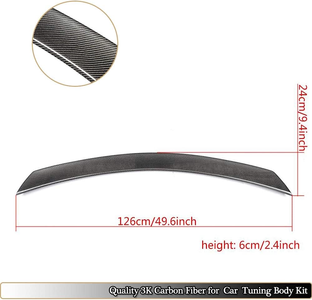 MCARCAR KIT Carbon Fiber Trunk Spoiler for Mercedes Benz Class W204 Coupe 2Door 2008-2014 C204 C180 C200 C250 C300 C63 AMG Car Rear Boot Lid Highkick Spoiler Wing Lip