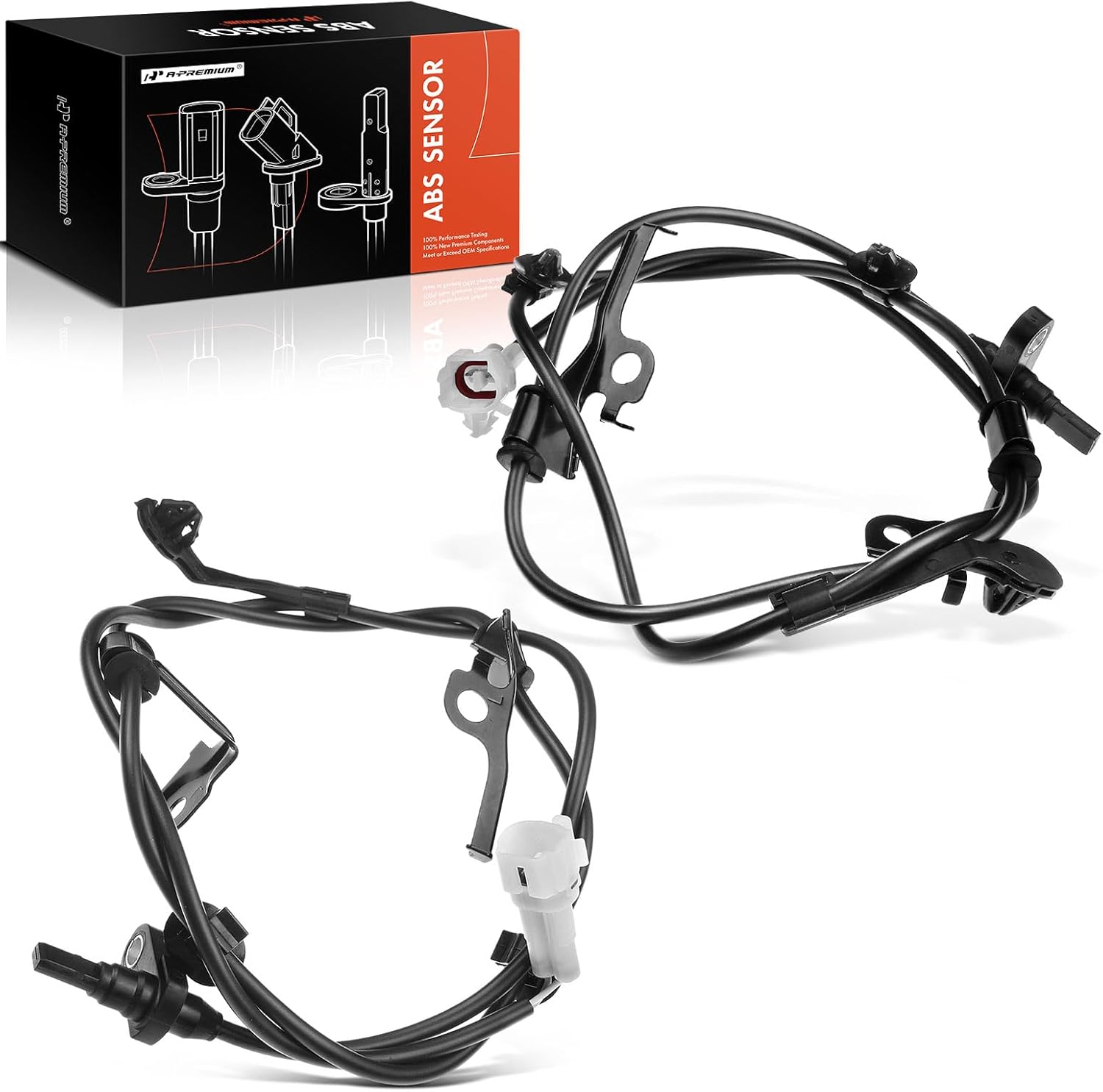 A-Premium ABS Wheel Speed Sensor Compatible with Scion & Toyota Models - xD 2008, Yaris 2006 2007 2008 - Front Driver and Passenger Side, (2-PC Set), Replace# 8954252030, 895430D040, 895420D040