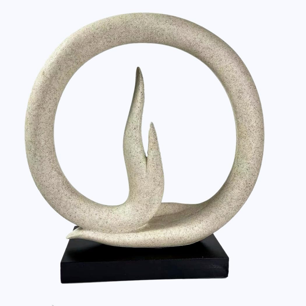 Buddha Statue,Hands Namaste Yoga Mudra Abstract Sculptures Home Decor,Elegant Decorations (Sandstone)