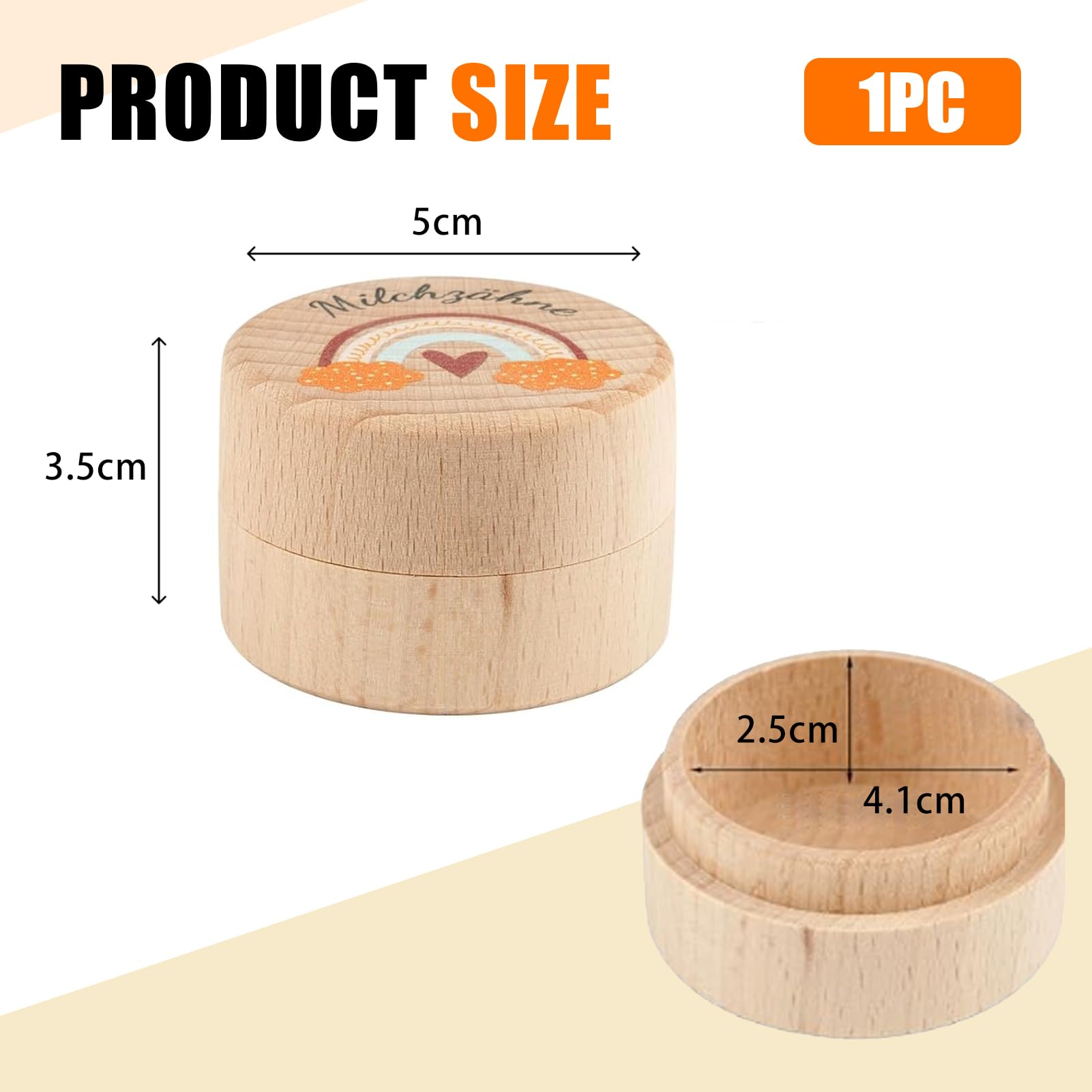Scatola Portadenti Fatina Dei Denti In Legno Intagliato 3D – Piccolo Scrigno Ricordo Per Bambini 5x3,5x4 Cm
