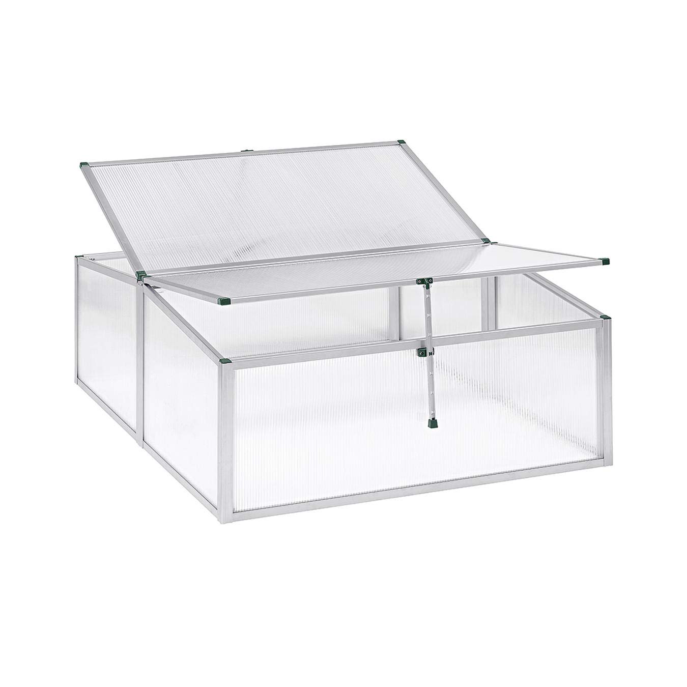 Beckmann FS2 Frühbeet Typ Allgäu Modell 2 – Extrem Stabil: Hagelfeste 6mm Platten – Made in Germany – UV-Schutz—Premium Aluminium Mini-Gewächshaus – 100x120cm