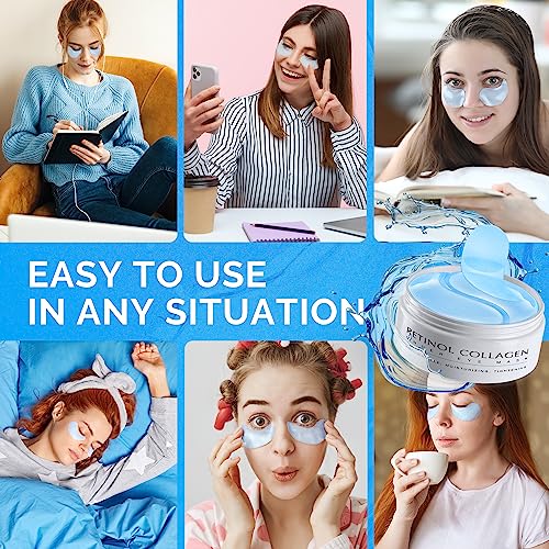 Enaskin Naturals Under Eye Patches For Dark Circles: 30 Pairs Retinol Collagen Eye Gels Mask thumb #8