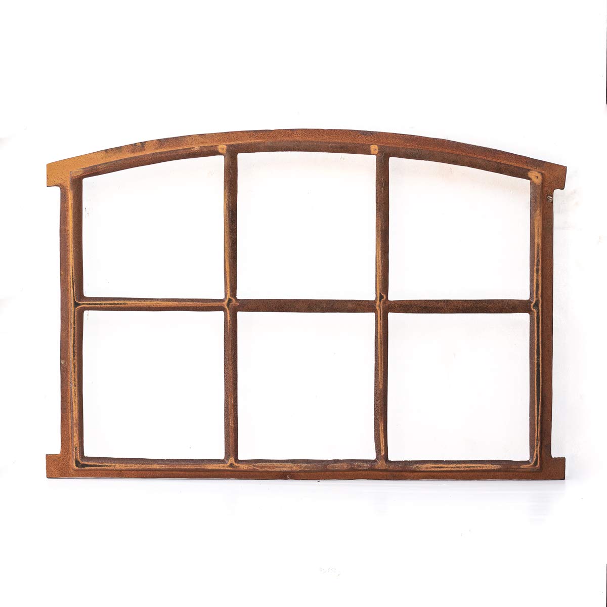 Antikas | Eisenfenster mit Stichbogen | 60 x 83 cm | Stallfenster in antiker Form