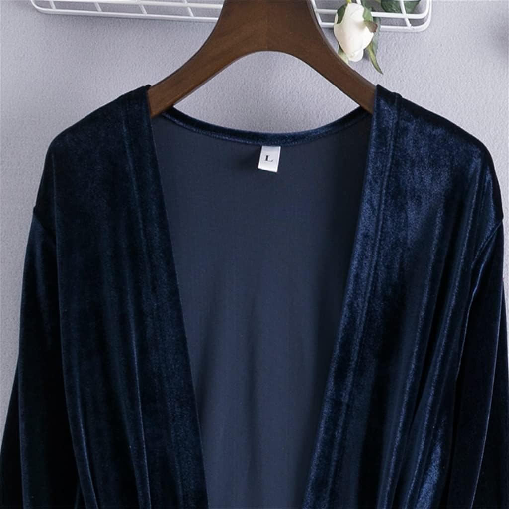 Velvet 2PCS Bridal Wedding Robe Set Autumn And Winter Sexy Backless Halter Top Female Pajamas Bathrobe Robe