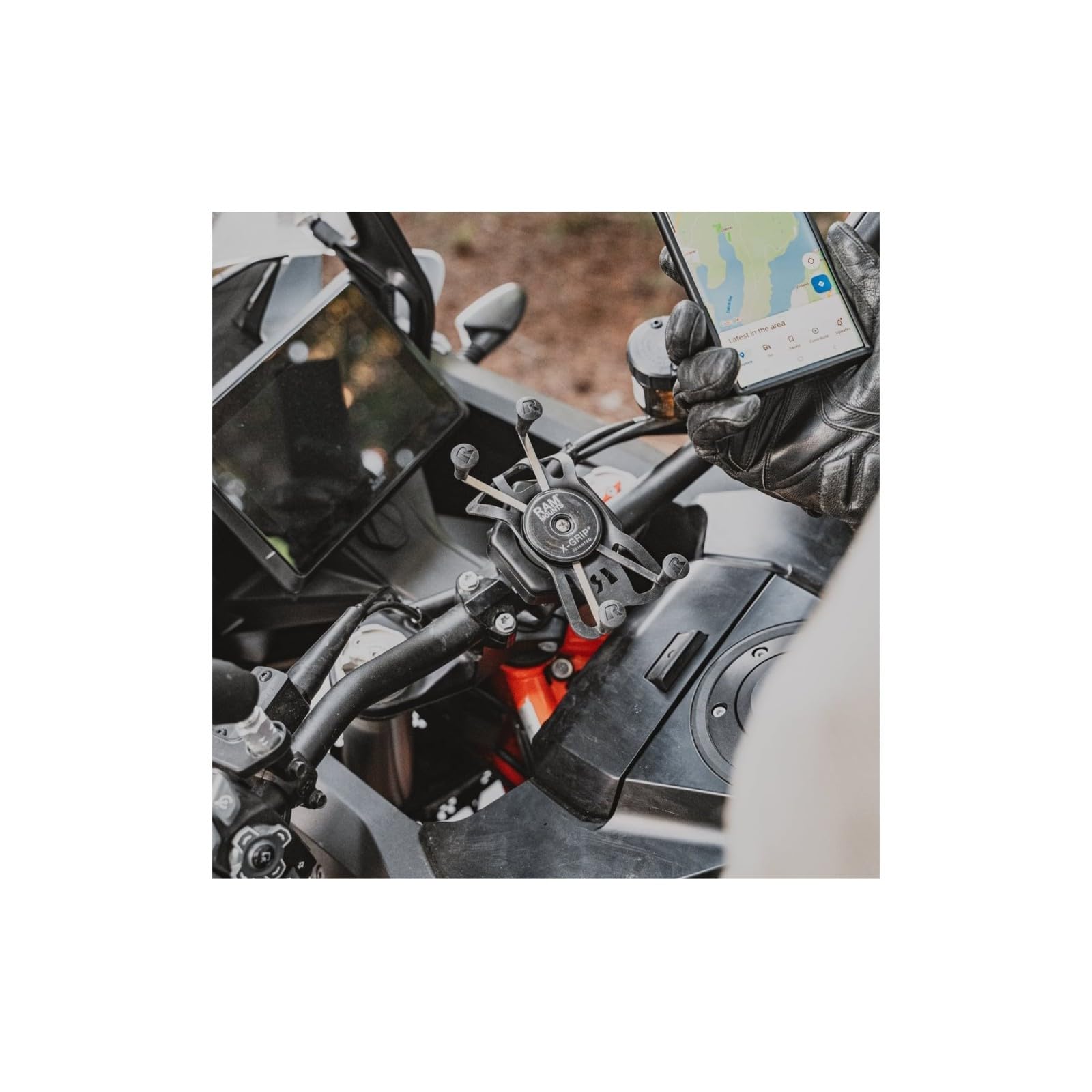 Amazon | ラムマウント(Ram Mounts) 防振Xグリップ(M)＆U字クランプ