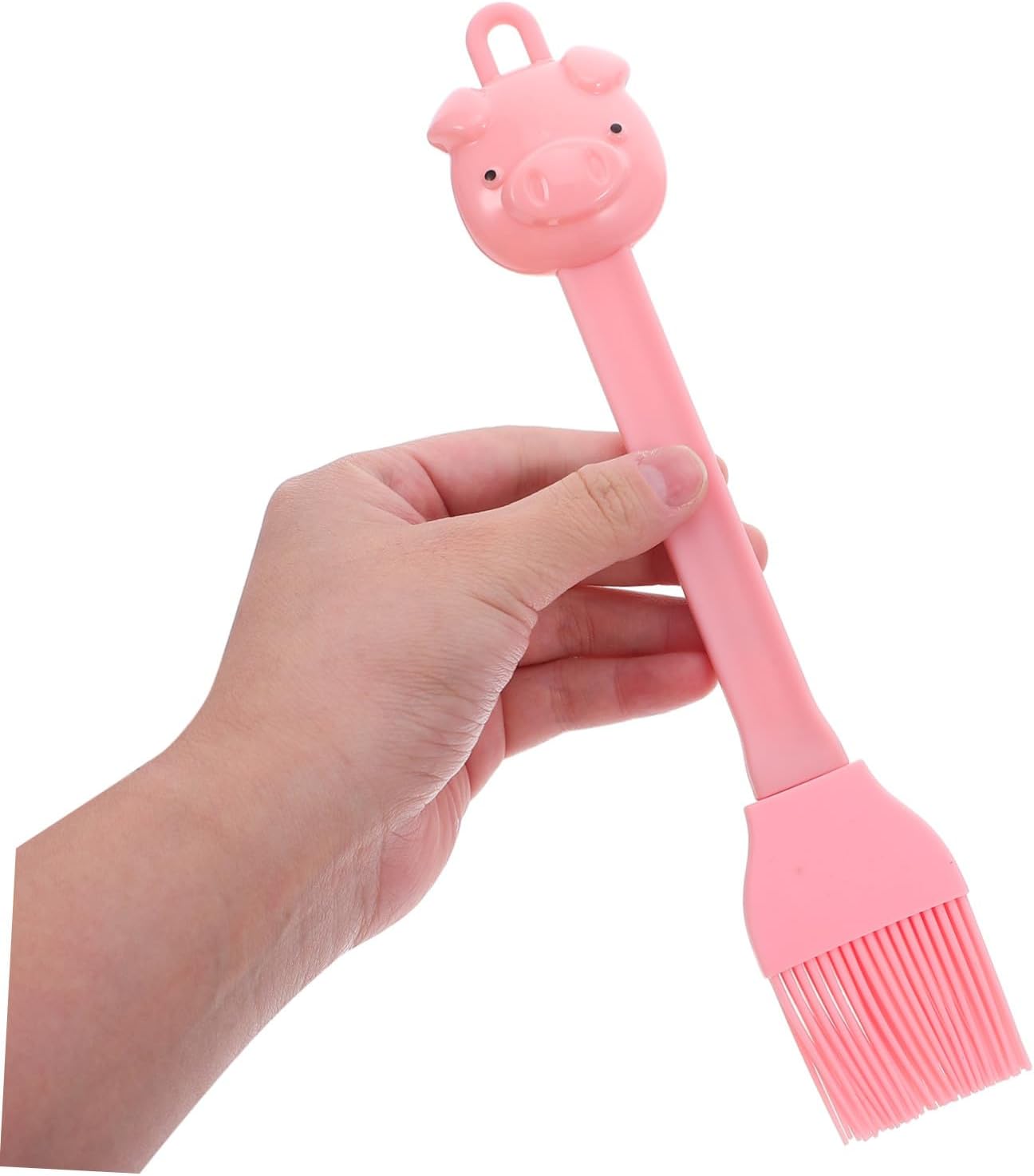 Cartoon Pig Shape Silicone Scraper Brush Baking Tool Heat Resistant Lightweight Silicone Spatula with Hanging for Easy Storage and Cleaning