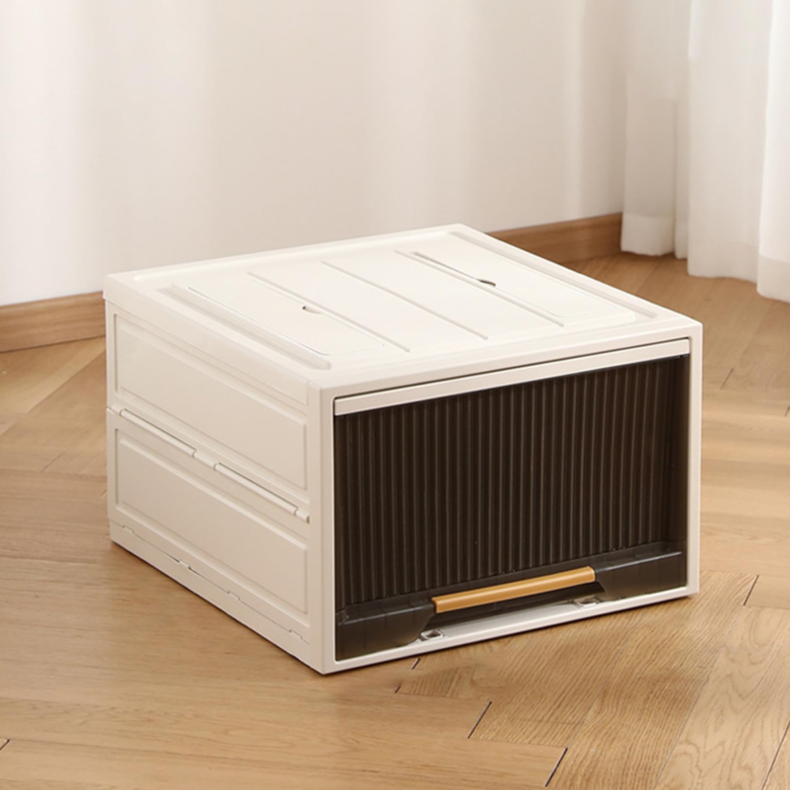 Boîte de Rangement Empilable, Organisateur Pliable, Armoire de Rangement, Boîtes à Vêtements, Organisateur De Tiroir En Plastique Pour Chambre à Coucher