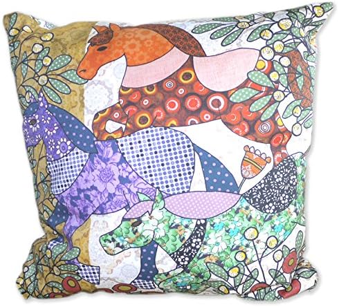 MollyMac HORSE CUSHION COVER Pony | Scatter Cushio | Gift for Girl's Bedroom | UK Made 44cm/18 sq GiddyUp!