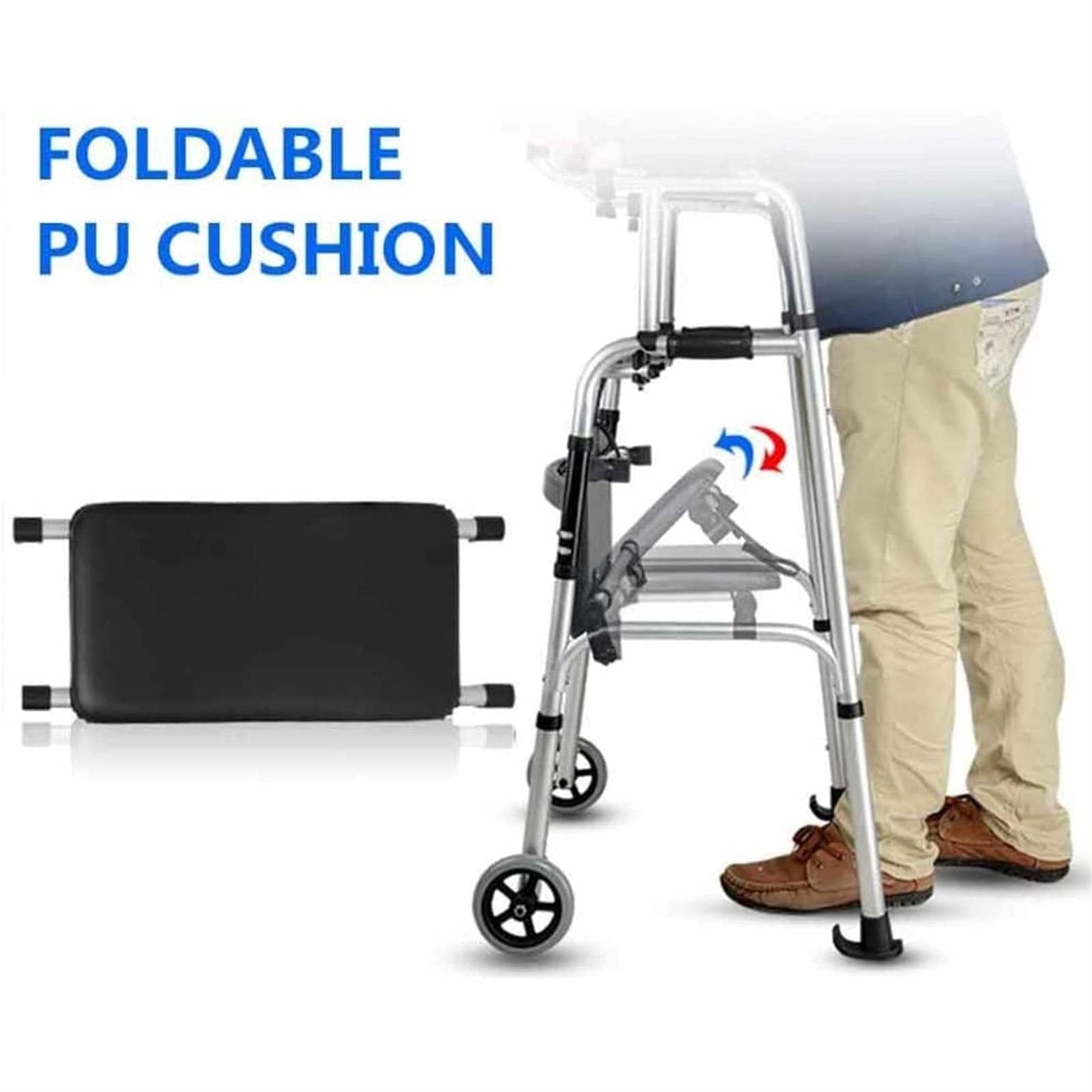Andadores para personas mayores Andador vertical para ancianos Andador con asiento y ruedas Andador con asiento Andador con ruedas Andadores con ruedas para movilidad limitada con discapacitados,