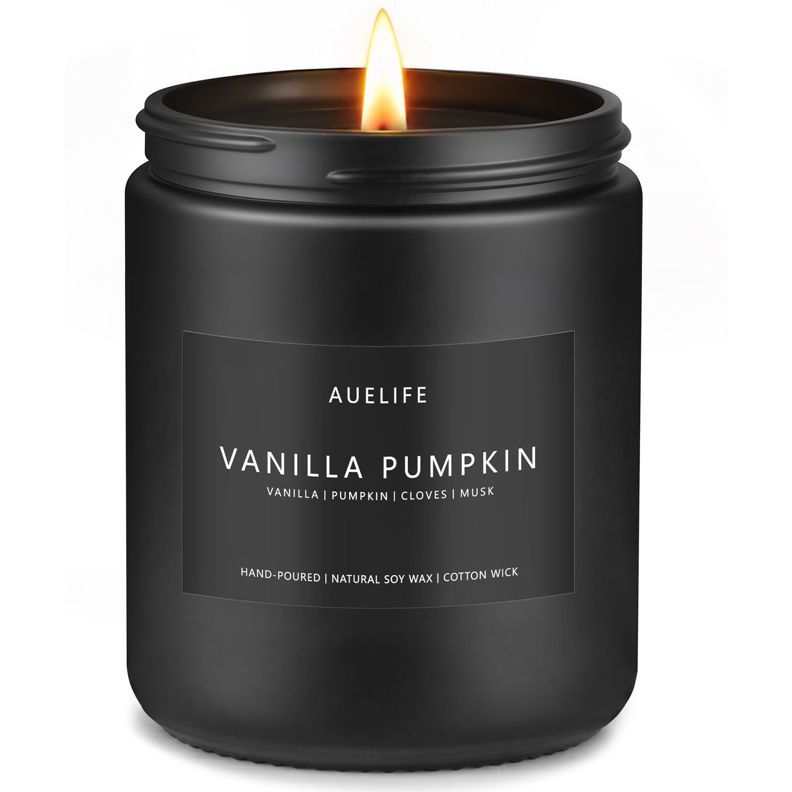 Auelife Fall Candle, Vanilla Pumpkin Scented for Home, Soy Wax