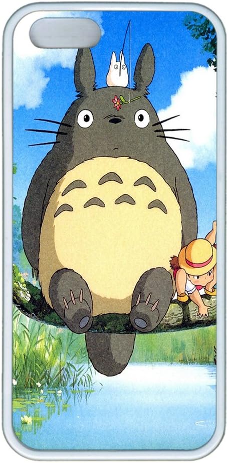 iPhone 5S Case, 5S Cases Ghibli My Neighbor Totoro Anime Fun White Dual-layer TPU Rubber Protective Carrying Cover Case for iPhone 5/5S