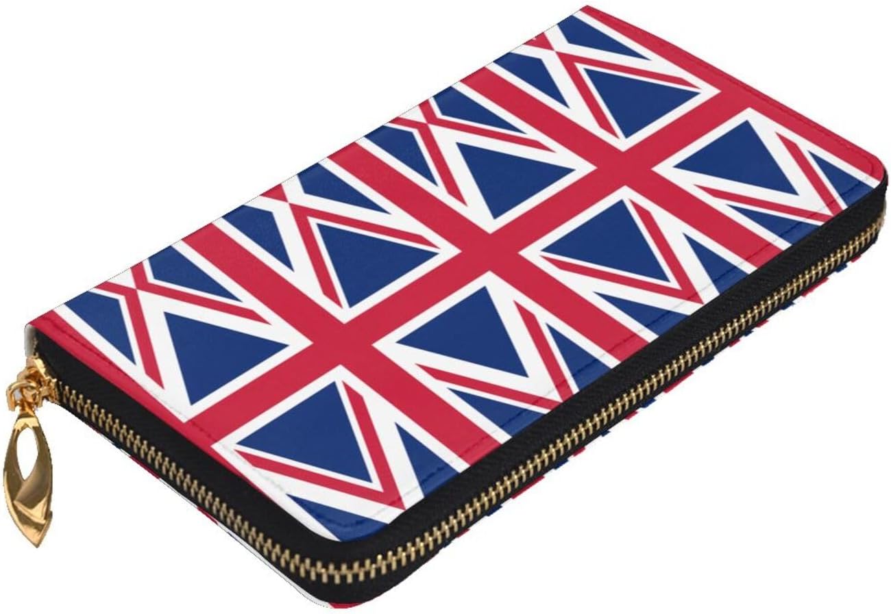 British flag Women's wallet, clutch wallet, with zipper, large capacity.