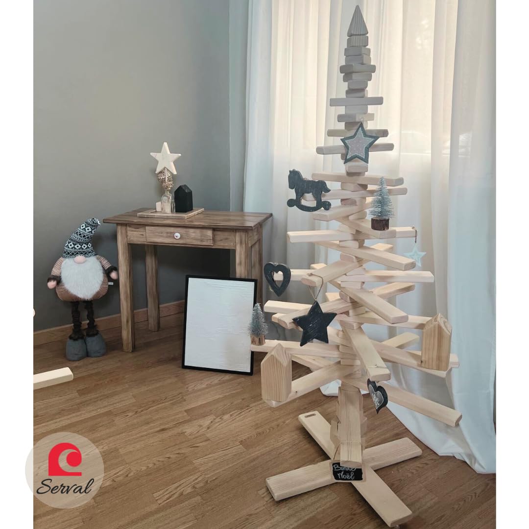 Arbre De Noël En Bois Naturel 150 Cm Bois Massif En Pin | Leroy Merlin