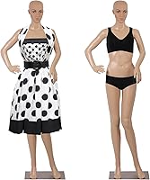 Vista 22 de BLKMTY Maniquí femenino de 69 pulgadas con forma de vestido de cuerpo completo, modelo de ropa, maniquí ajustable, maniquí desmontable realista