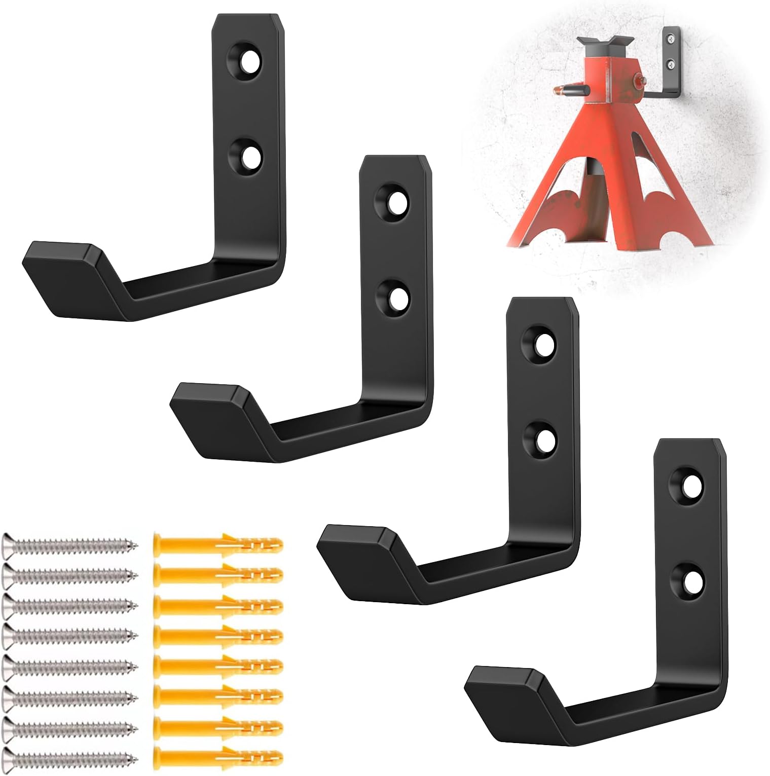 Jack Stands Wall Mount Organizer Brackets Fits 2 & 3 Ton