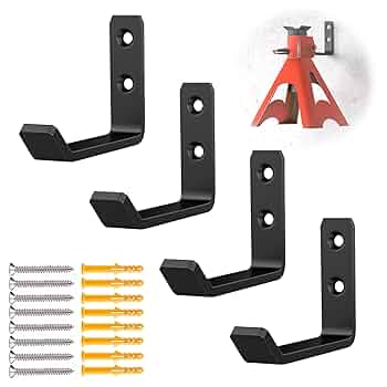 4Pcs Jack Stand Rack Steel Lifting Jack Wall Mount Organizer Hanger Brackets Fo