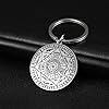 Seal of The 7 Archangels Pendant Necklace Keychain for Men St. Michael 7 Archangels Seal Spiritual Protection Amulet Medal Pagan Jewelry Women (7 Archangels keychain silver) #3