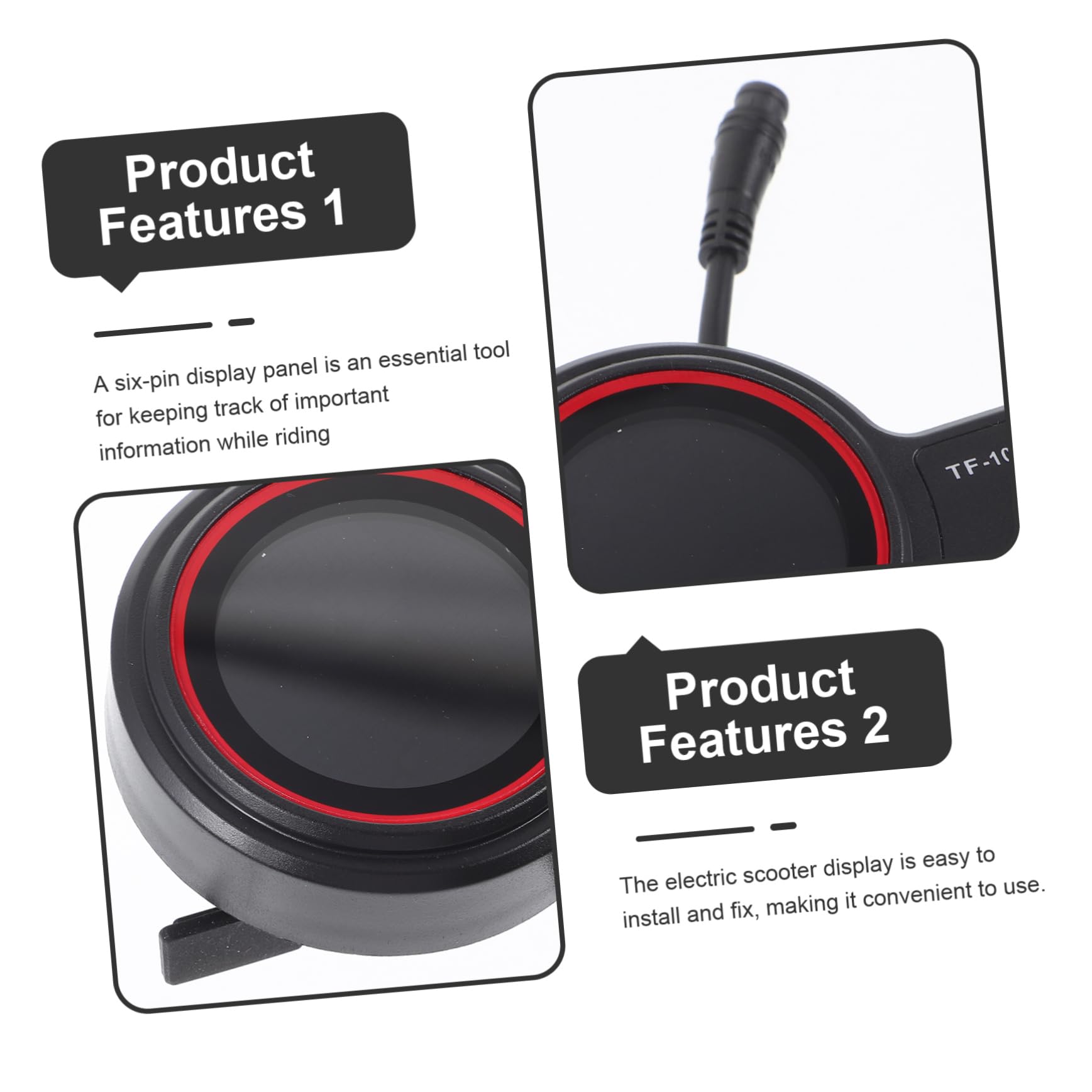 Display Per Monopattino Elettrico Compatibile Pannello Strumenti in Plastica Durevole Schermo Intuitivo e Facile Da Installare Accessorio Nero Per Scooter Elettrico