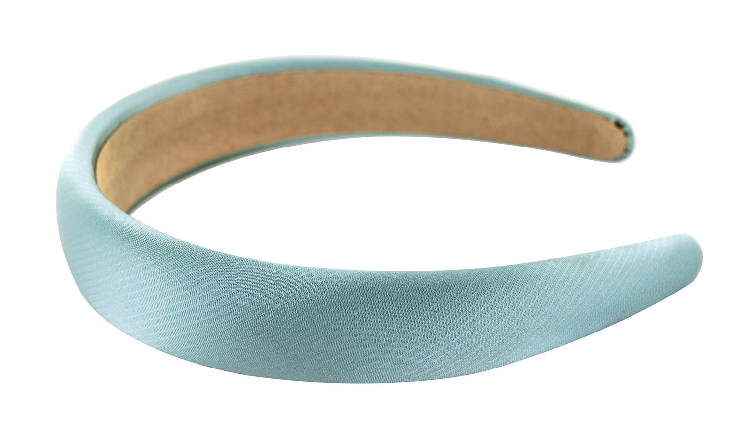 axy Headband with Fabric Padded Metallic Colour - Women's Headband in Metallic Look Headband Hair Accessories HRK2B (Light Blue) - Image 2
