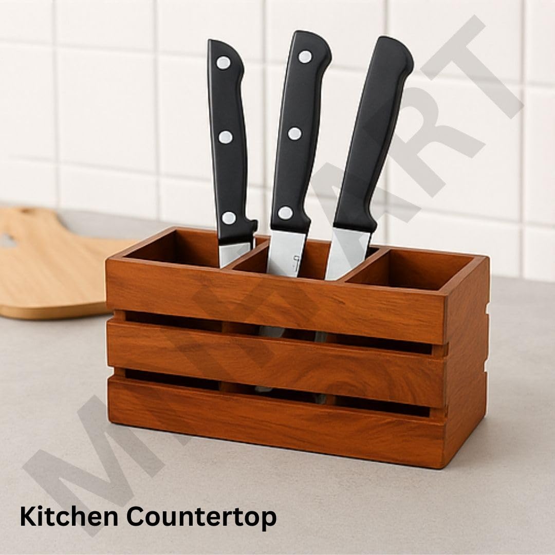 Wooden Spoon Stand - Elegant Cutlery Holder -3 Wooden Spoon Stand - Elegant Cutlery Holder -3