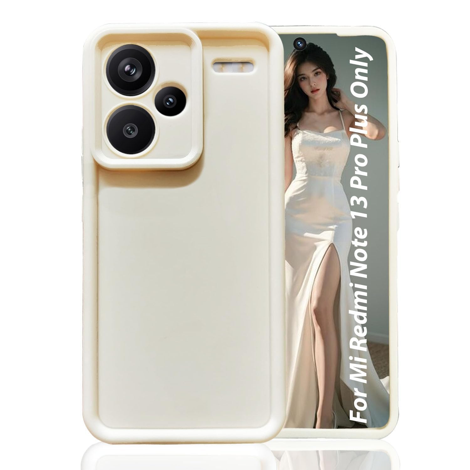 KC Back Cover for Mi Redmi Note 13 Pro Plus 5G - Shockproof Soft Bumper Silicone Case with Camera Protection (Off White) (B0D1MFB5C7) Amazon Price History, Amazon Price Tracker
