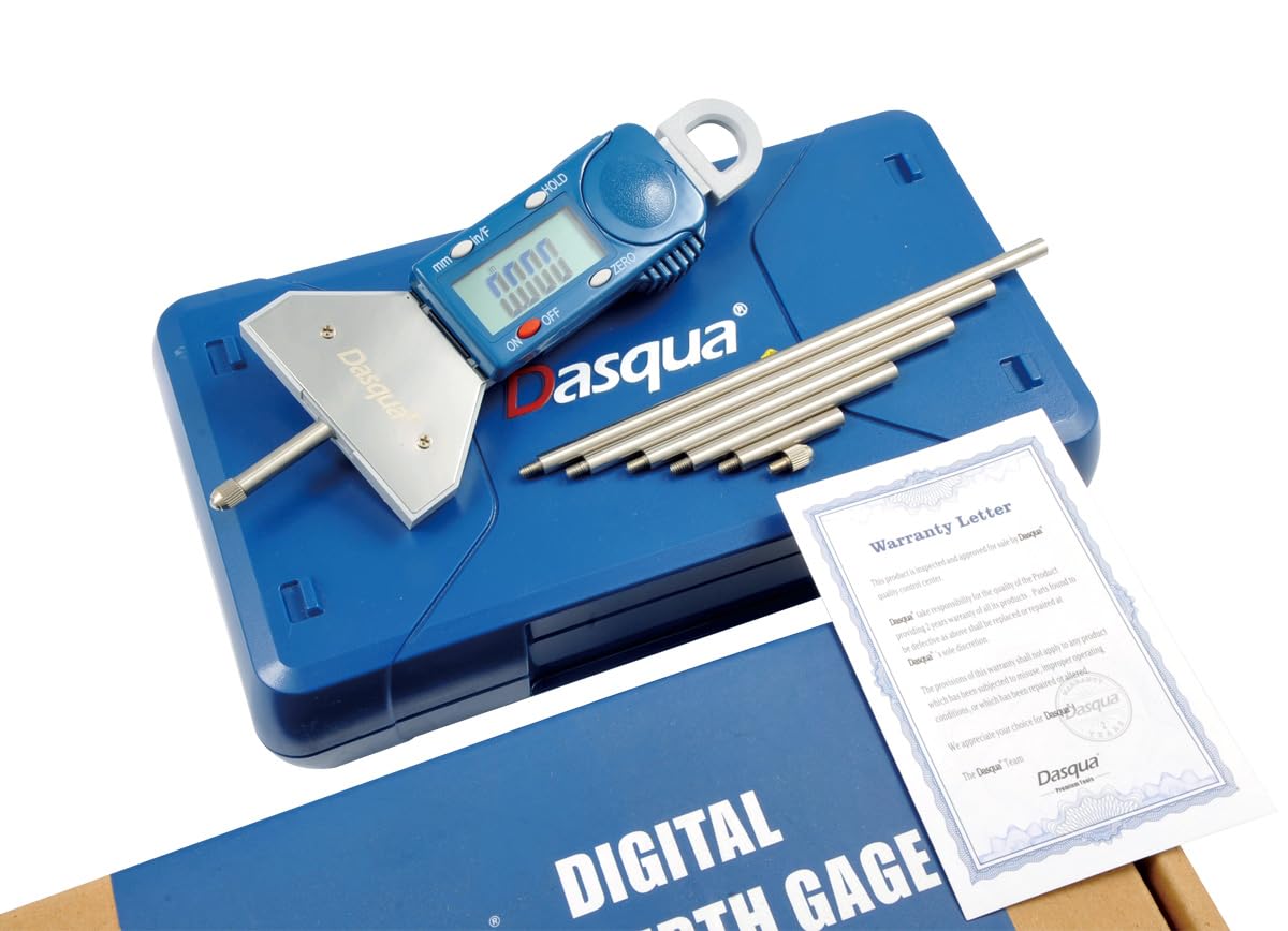 Dasqua 4710-1205 - Set di 7 misuratori di profondità elettronici, 0-16"