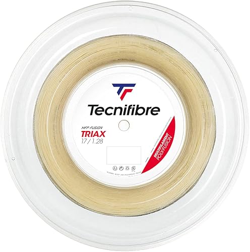 Tecnifibre Triax Tennissaite für Erwachsene, Unisex, Natur, 1,33/200 m