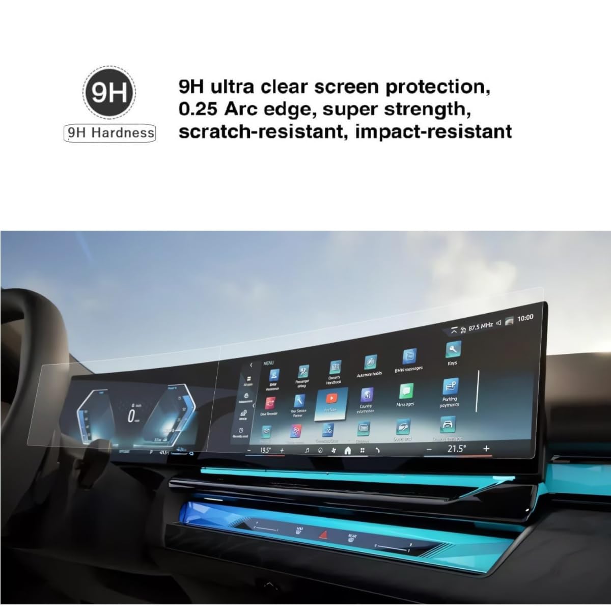 Tempered Glass Screen Protector for 2024 2025 BMW 5 Series (12.3