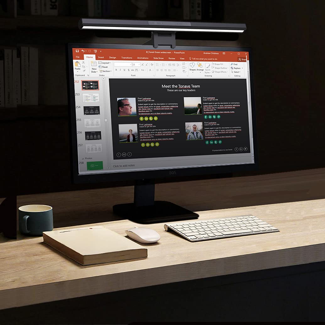 Maclean MCE620 Lampe de moniteur LED 5 W Luminosité et température de couleur réglables Lampe de bureau USB Type-C 5 V