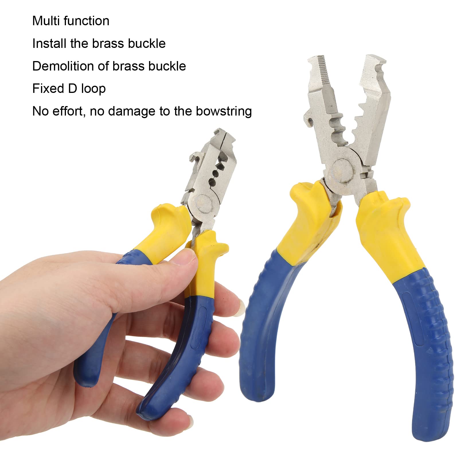 Pinza per Punto di Incocco per Tiro con L' D Clamp Pinza per Cocca di Precisione Multifunzionale per Composto Ricurvo con Impugnatura Comoda