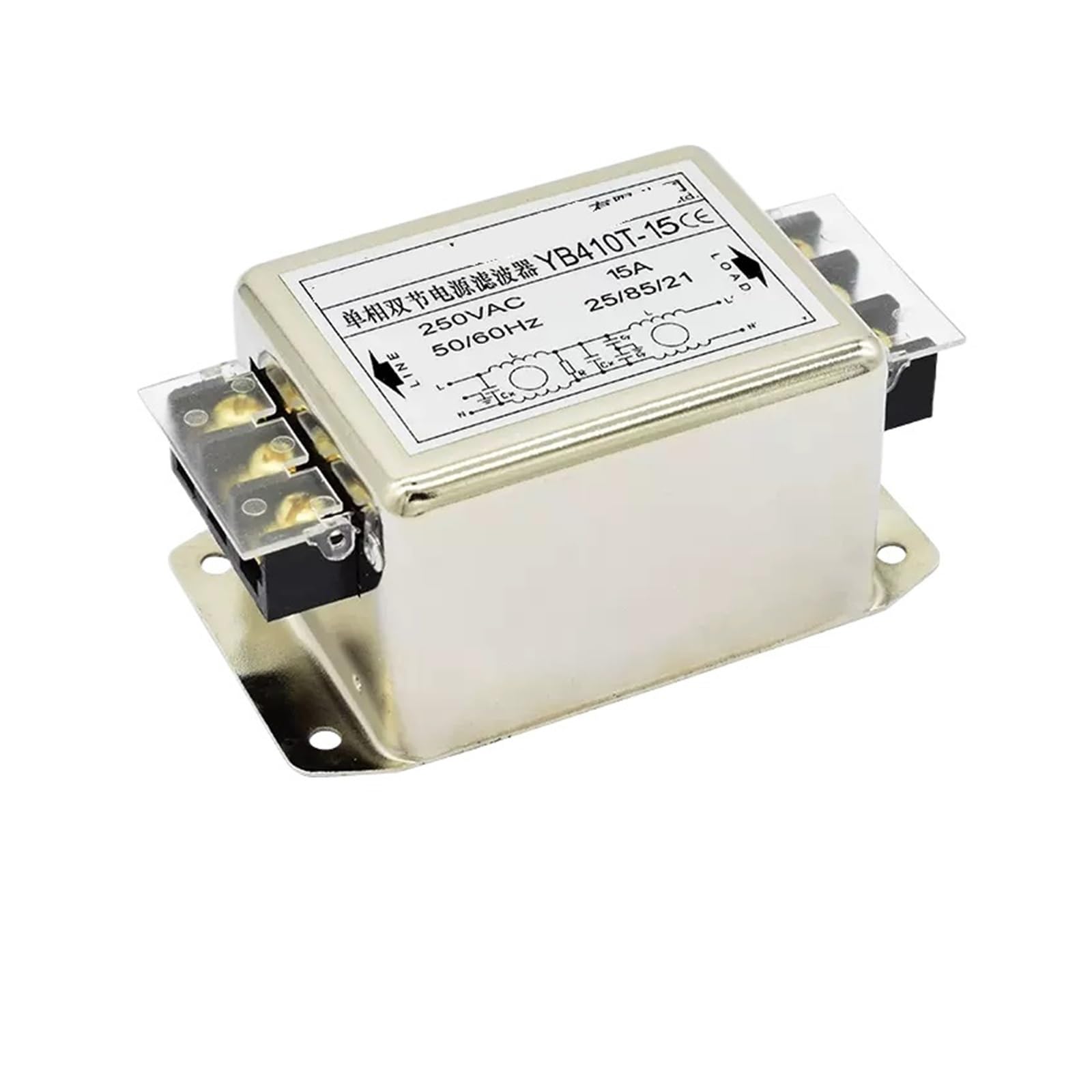 0P7BR328B YB410T-1A-50A Terminal type power filter 220V anti-interference AC inverter servo(YB410T-15A)