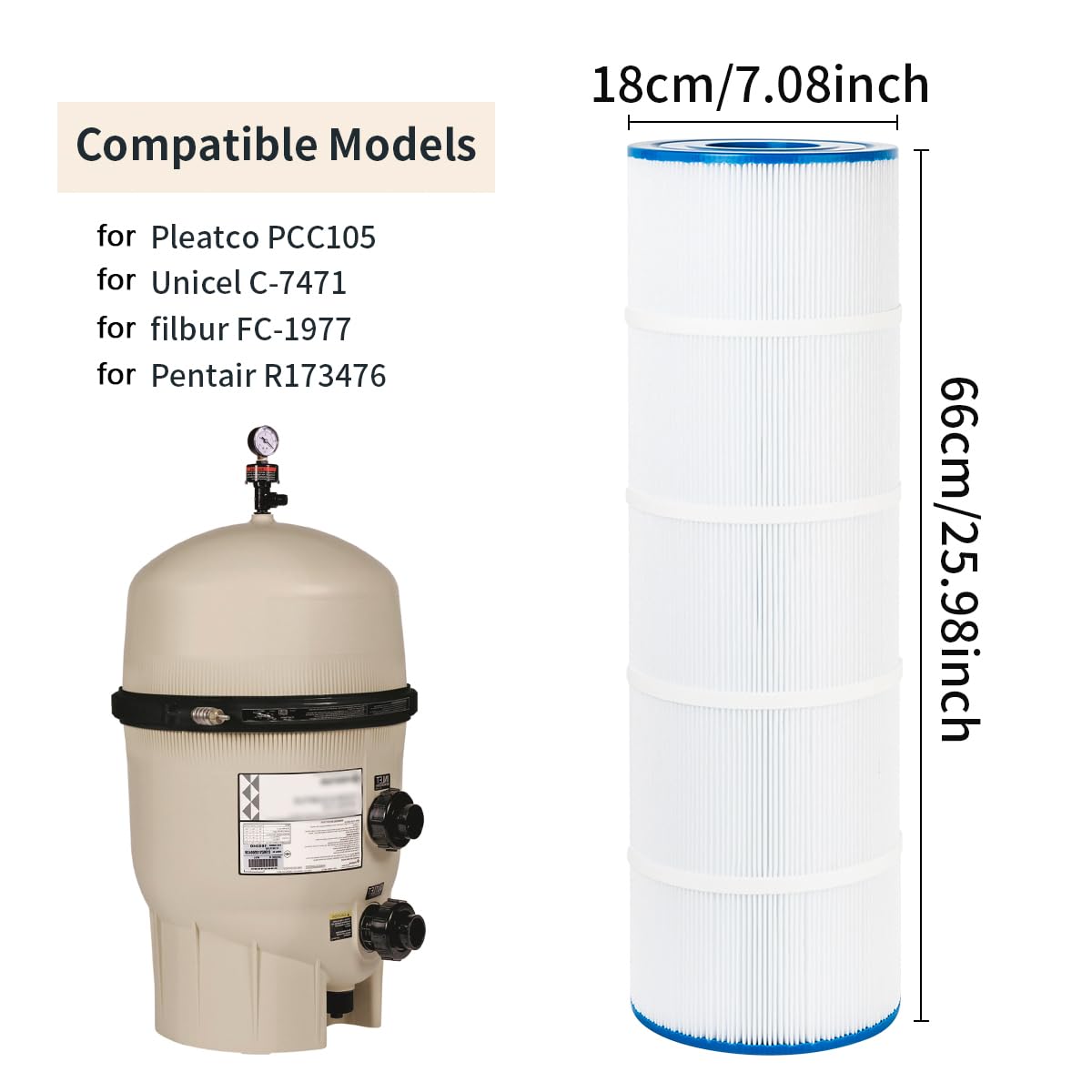 Filtre de piscine de rechange CCP420 pour Clean and Clear Plus 420