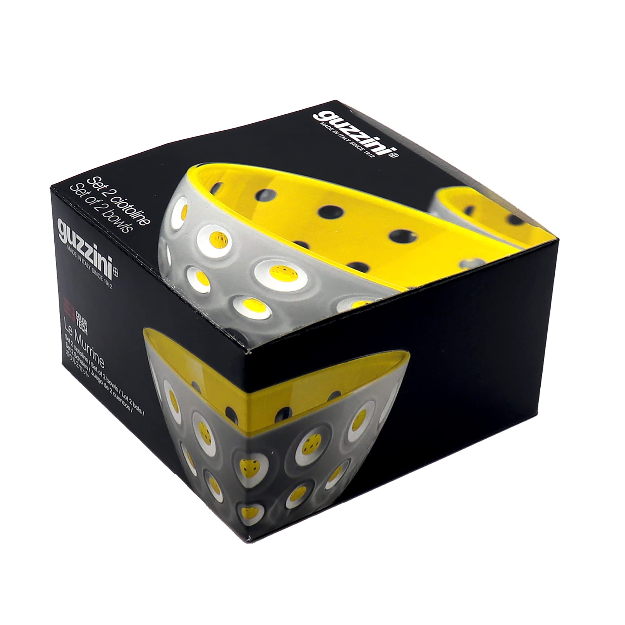 Guzzini Le Murrine 8008392300991 Set of 2, Grigio/Giallo, ø12 - Image 4