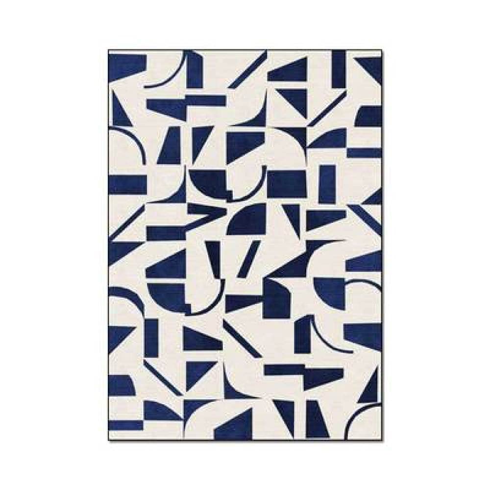 Dywany salon dywaniki proste geometryczne szwy niebieski i biały antypoślizgowy bardzo duży średni wystrój domu dywaniki podłogowe 140 x 200 cm