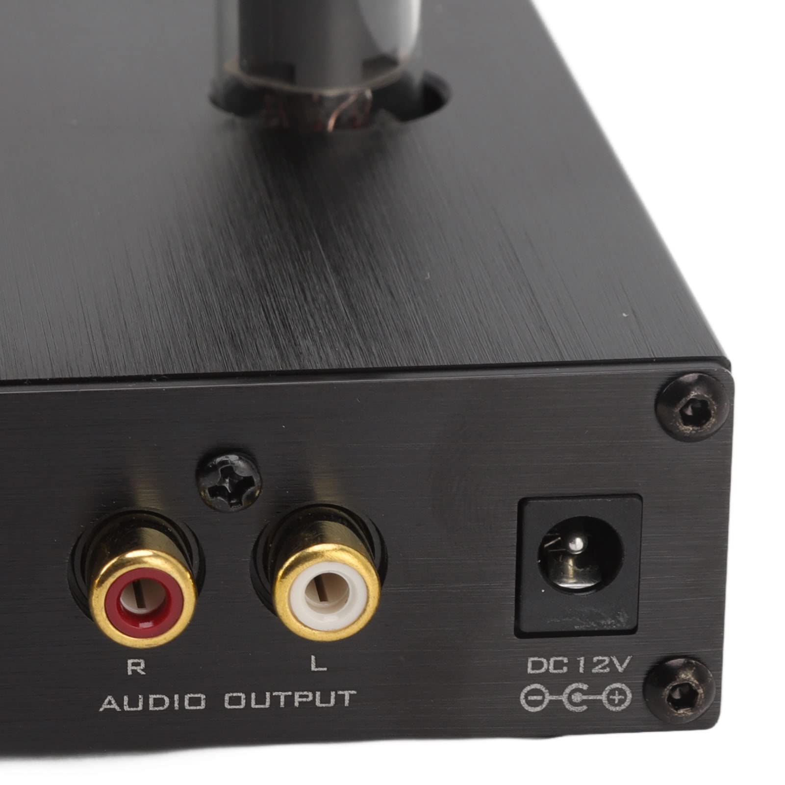 Amplificador de Audio Estéreo Negro con Tubo 6K4 12 V 1 A