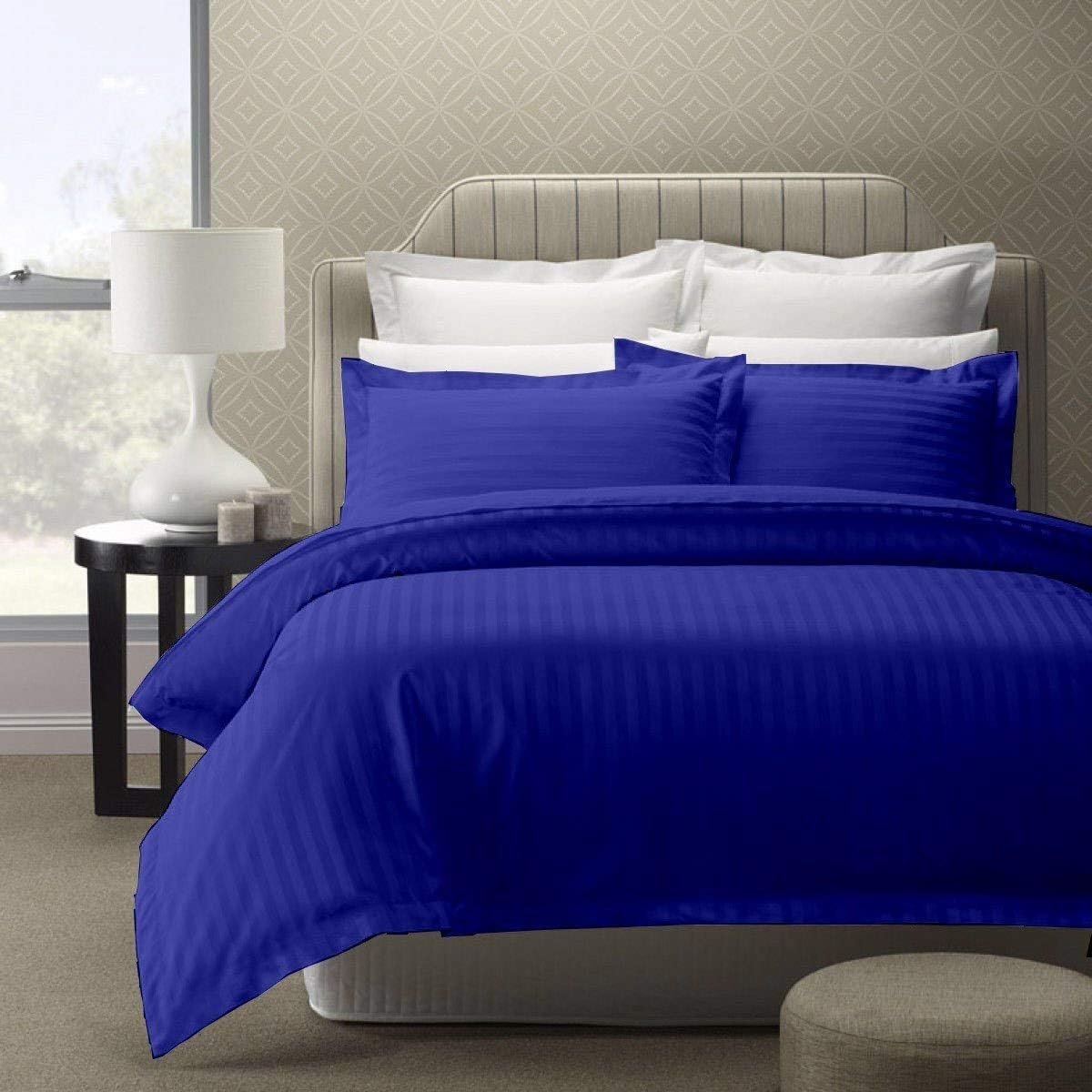 Balichun 100% Pure Natural Cotton Hotel Luxury Super Soft 1800 Series Premium Bed Sheets Set,18-Inch Deep Pockets, Hypoallergenic, Wrinkle & Fade Resistant Bedding Set-4 Piece (White, Queen)