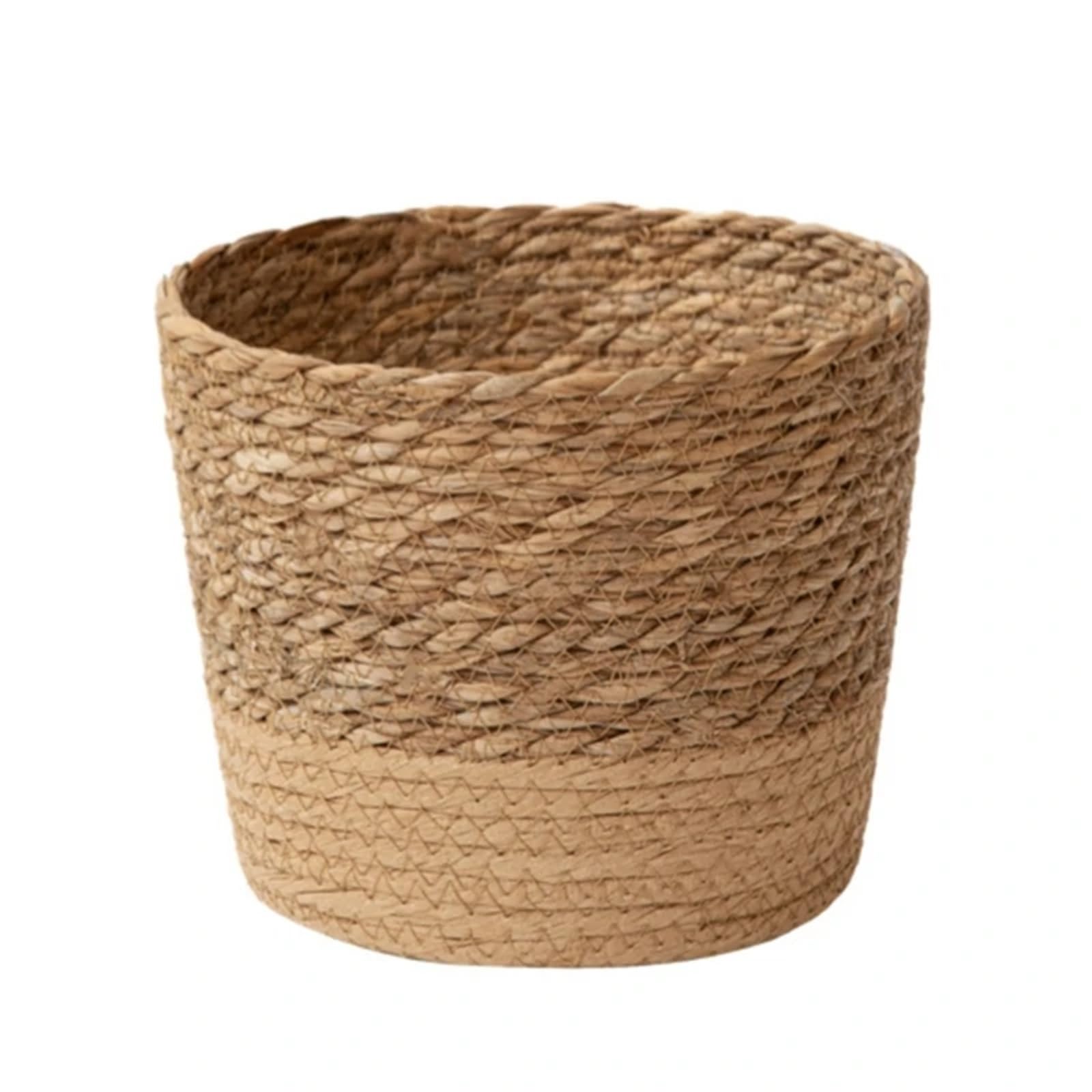 DUNSBY Woven Planter 3pcs Basket Planters Flower Pots Cover Storage Plant Containers Hand Woven(S)