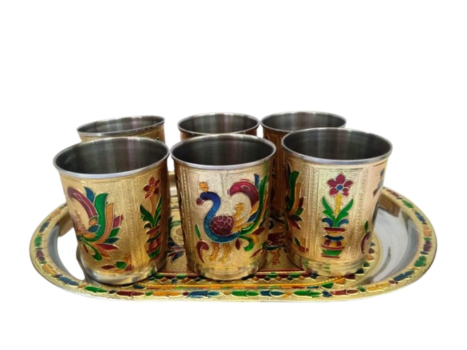 drinkware Glass Tray Set Gift Wedding Decor-image-34